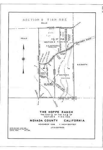 Click to see The Hoppe Ranch, 1958 of Allan Beeson Survey Maps Book EL