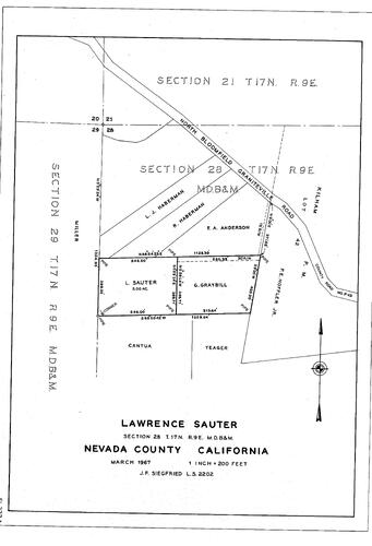 Click to see Lawrence Sauter, 1967 of Allan Beeson Survey Maps Book EL