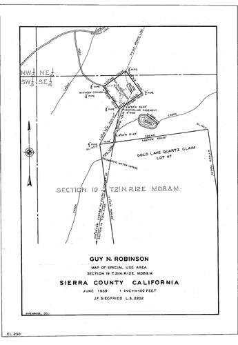 Click to see Guy N. Robinson, 1959 of Allan Beeson Survey Maps Book EL