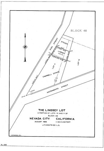 Click to see Lindsey Lot, 1959 of Allan Beeson Survey Maps Book EL