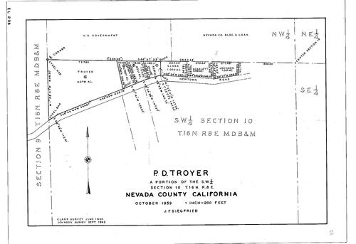 Click to see P. D. Troyer, 1959 of Allan Beeson Survey Maps Book EL