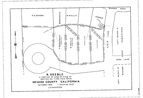 Click to see R. Deeble, 1959 of Allan Beeson Survey Maps Book EL