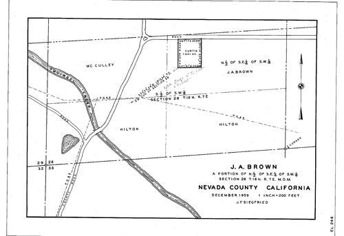 Click to see J. A. Brown, 1959 of Allan Beeson Survey Maps Book EL