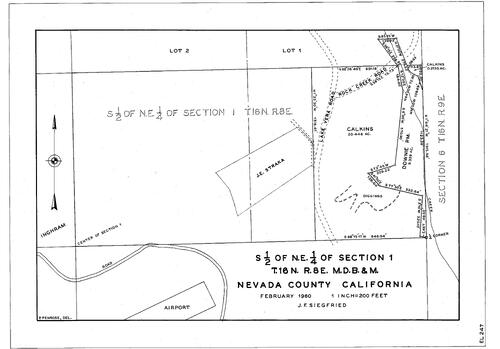 Click to see T16, R8, Section 1, 1960 of Allan Beeson Survey Maps Book EL