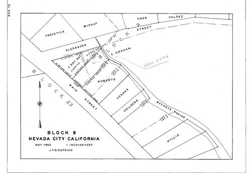 Click to see Nevada City, Block 9, 1960 of Allan Beeson Survey Maps Book EL