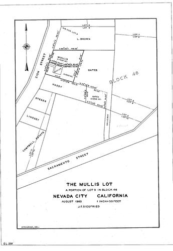 Click to see The Mullis Lot, 1960 of Allan Beeson Survey Maps Book EL