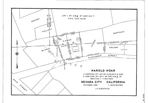 Click to see Harold Hoar,1960 of Allan Beeson Survey Maps Book EL