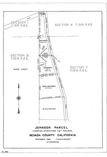 Click to see Johnson Parcel, 1960 of Allan Beeson Survey Maps Book EL