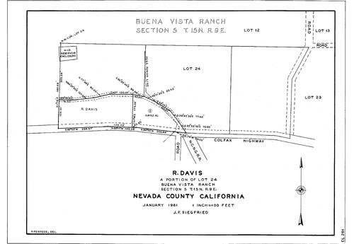 Click to see R. Davis, 1961 of Allan Beeson Survey Maps Book EL