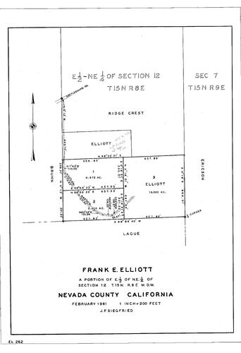 Click to see Frank E. Elliott, 1961 of Allan Beeson Survey Maps Book EL