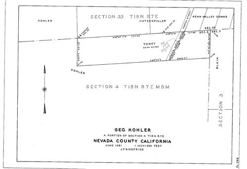 Click to see Geo. Kohler, 1961 of Allan Beeson Survey Maps Book EL