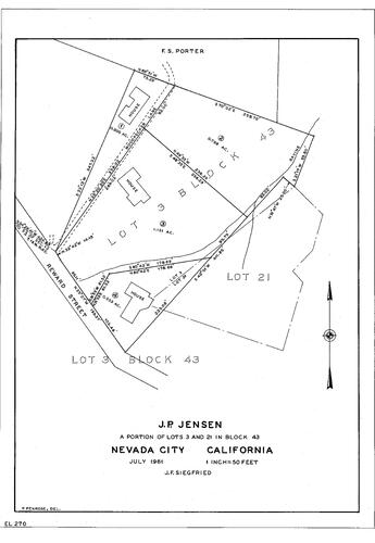 Click to see J. P. Jensen, 1961 of Allan Beeson Survey Maps Book EL