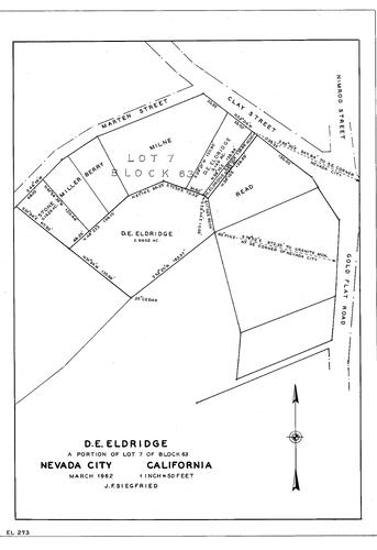 Click to see D. E. Eldridge, 1961 of Allan Beeson Survey Maps Book EL