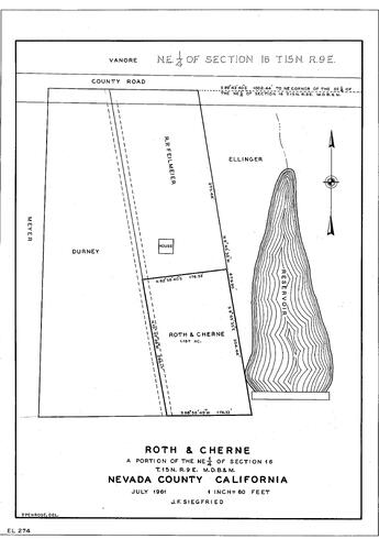 Click to see Roth & Cherne, 1961 of Allan Beeson Survey Maps Book EL