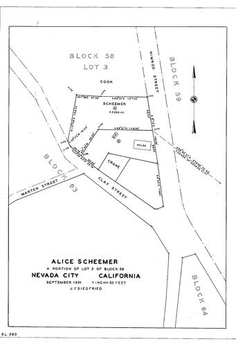 Click to see Alice Scheemer, 1961 of Allan Beeson Survey Maps Book EL
