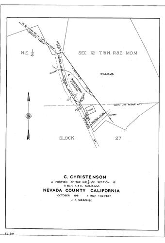 Click to see C. Christenson, 1961 of Allan Beeson Survey Maps Book EL