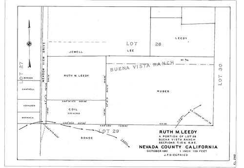 Click to see Ruth M. Leedy, 1961 of Allan Beeson Survey Maps Book EL