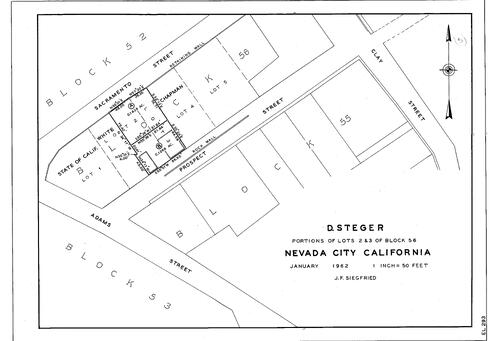 Click to see D. Steger, 1962 of Allan Beeson Survey Maps Book EL