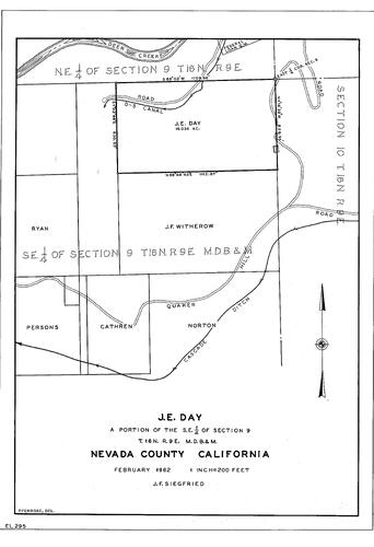Click to see J. E. Day, 1962 of Allan Beeson Survey Maps Book EL