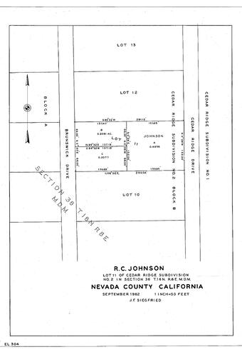 Click to see R. C. Johnson, 1962 of Allan Beeson Survey Maps Book EL