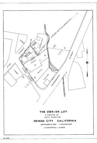 Click to see The O'Brion Lot, 1962 of Allan Beeson Survey Maps Book EL