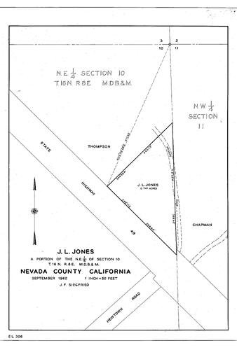 Click to see J. L. Jones, 1962 of Allan Beeson Survey Maps Book EL