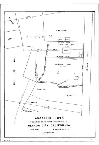 Click to see Angelini Lots, 1962 of Allan Beeson Survey Maps Book EL