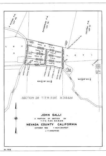 Click to see John Galli, 1962 of Allan Beeson Survey Maps Book EL