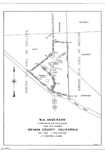 Click to see W. A. Anderson, 1965 of Allan Beeson Survey Maps Book EL
