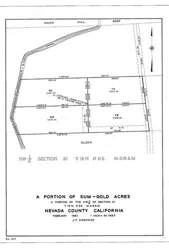Click to see A portion of Sum-Gold Acres, 1963 of Allan Beeson Survey Maps Book EL