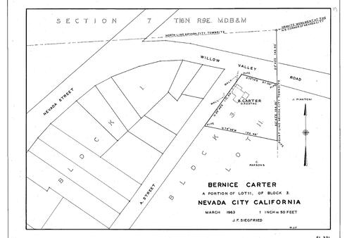 Click to see Bernice Carter, 1963 of Allan Beeson Survey Maps Book EL