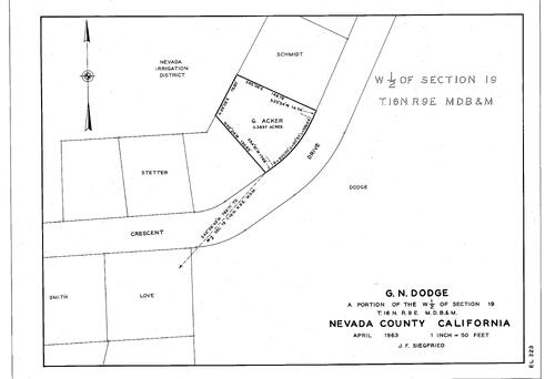 Click to see G. N. Dodge, 1963 of Allan Beeson Survey Maps Book EL