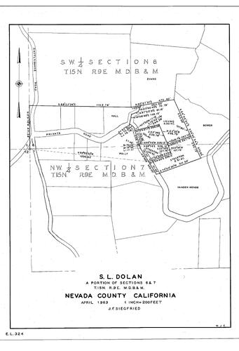 Click to see S. L. Dolan, 1963 of Allan Beeson Survey Maps Book EL
