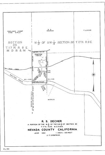 Click to see R. S. Decker, 1963 of Allan Beeson Survey Maps Book EL