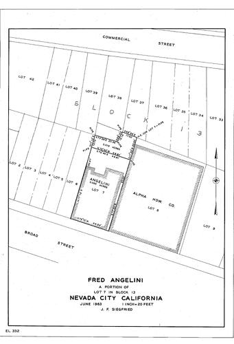 Click to see Fred Angelini, 1963 of Allan Beeson Survey Maps Book EL