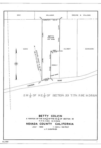 Click to see Betty Colvin, 1963 of Allan Beeson Survey Maps Book EL