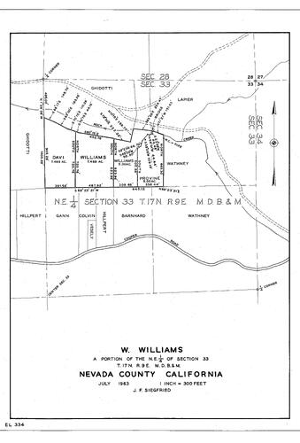 Click to see W. Williams, 1963 of Allan Beeson Survey Maps Book EL