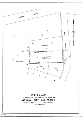 Click to see W. E. Dolan, 1963 of Allan Beeson Survey Maps Book EL
