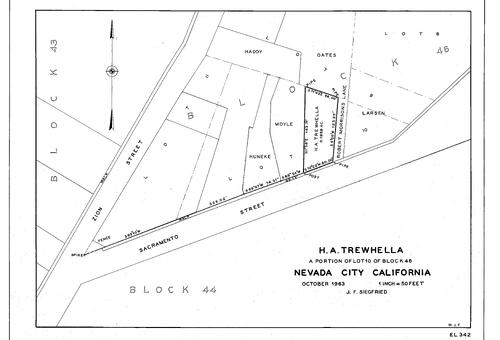 Click to see H. A. Trewhella, 1963 of Allan Beeson Survey Maps Book EL