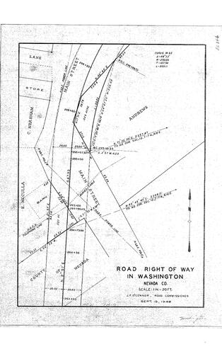 Click to see Washington Road R/W, 1948 of Allan Beeson Survey Maps Book EL