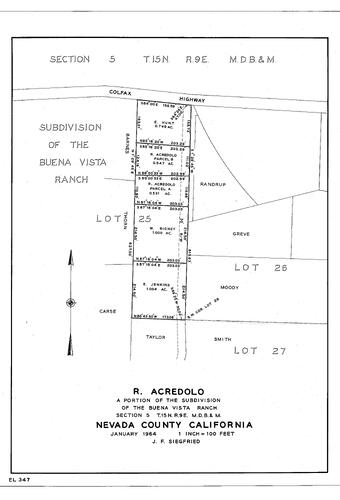 Click to see R. Acredolo, 1964 of Allan Beeson Survey Maps Book EL