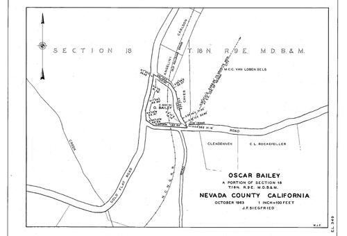 Click to see Oscar Bailey, 1963 of Allan Beeson Survey Maps Book EL