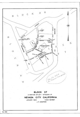 Click to see Nevada City, Block 37, 1964 of Allan Beeson Survey Maps Book EL