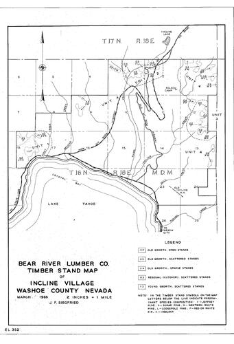 Click to see Bear River Lumber Co. Timber Stand Map, 1968 of Allan Beeson Survey Maps Book EL