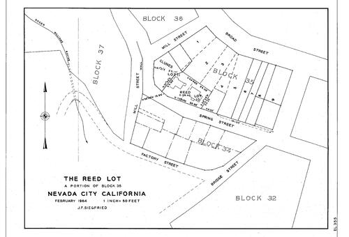 Click to see The Reed Lot, 1964 of Allan Beeson Survey Maps Book EL