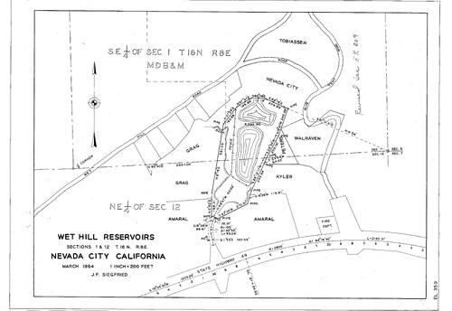 Click to see Wet Hill Reservoirs, 1964 of Allan Beeson Survey Maps Book EL
