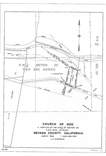 Click to see Church of God, 1964 of Allan Beeson Survey Maps Book EL