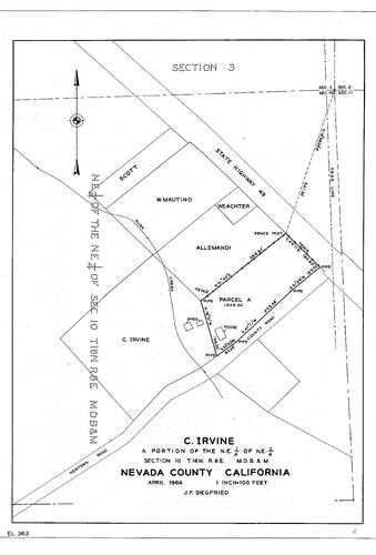 Click to see C. Irving, 1964 of Allan Beeson Survey Maps Book EL