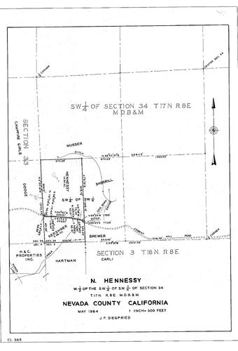 Click to see N. Hennessy, 1964 of Allan Beeson Survey Maps Book EL