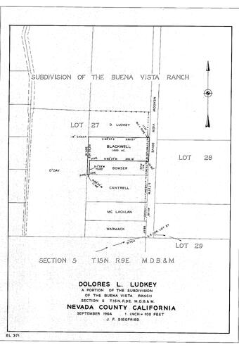 Click to see Dolres L. Ludkey, 1964 of Allan Beeson Survey Maps Book EL